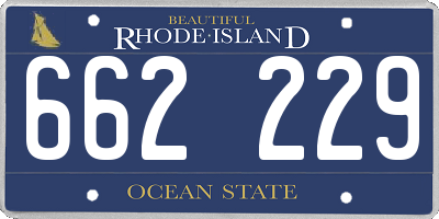 RI license plate 662229