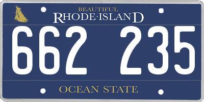 RI license plate 662235