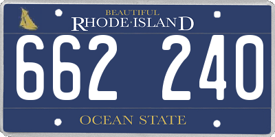 RI license plate 662240