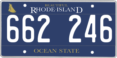 RI license plate 662246