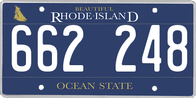RI license plate 662248