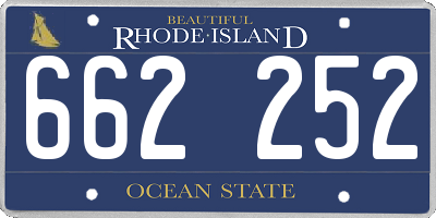RI license plate 662252