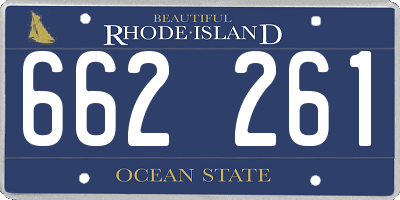 RI license plate 662261