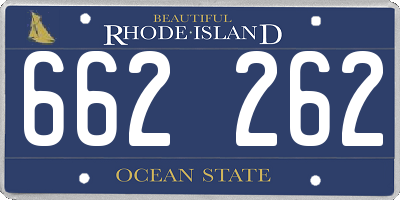 RI license plate 662262