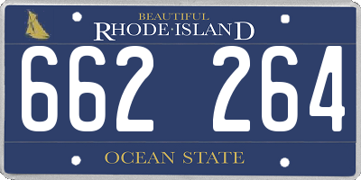 RI license plate 662264