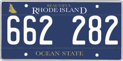RI license plate 662282