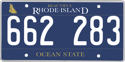 RI license plate 662283