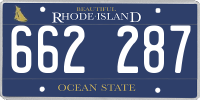 RI license plate 662287