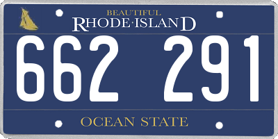 RI license plate 662291