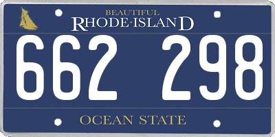 RI license plate 662298