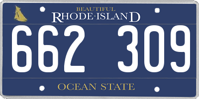 RI license plate 662309