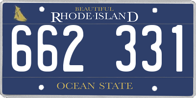 RI license plate 662331