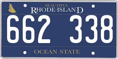 RI license plate 662338