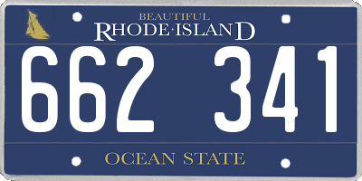 RI license plate 662341