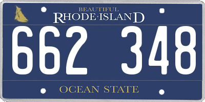 RI license plate 662348