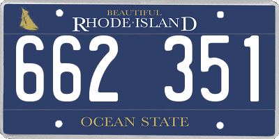 RI license plate 662351