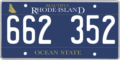 RI license plate 662352