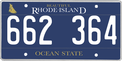 RI license plate 662364