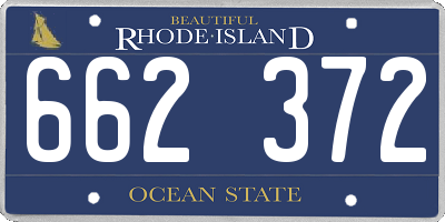 RI license plate 662372
