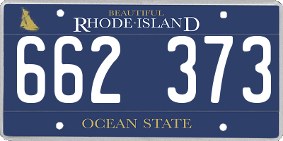RI license plate 662373