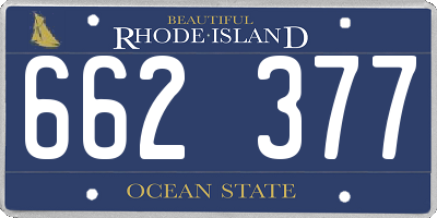 RI license plate 662377