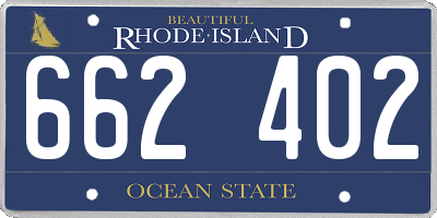 RI license plate 662402