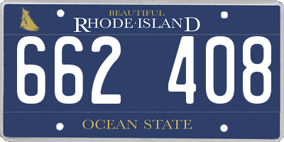 RI license plate 662408