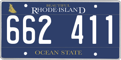 RI license plate 662411