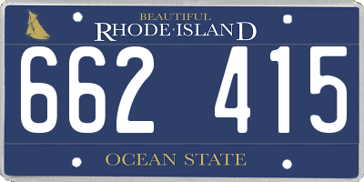 RI license plate 662415