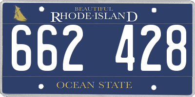 RI license plate 662428