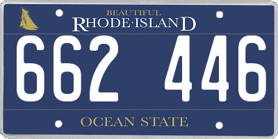 RI license plate 662446