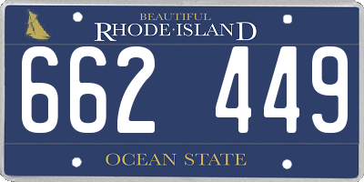 RI license plate 662449