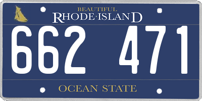 RI license plate 662471