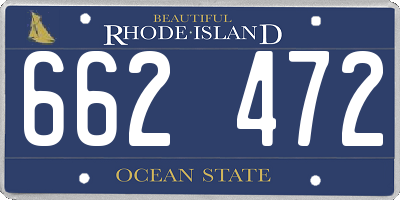 RI license plate 662472