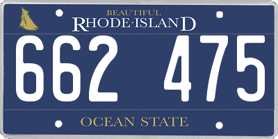 RI license plate 662475