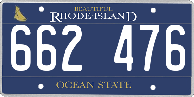 RI license plate 662476