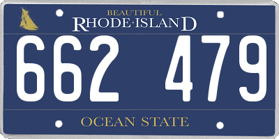 RI license plate 662479