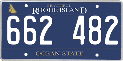 RI license plate 662482