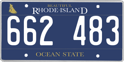 RI license plate 662483