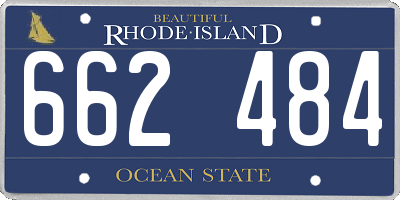 RI license plate 662484