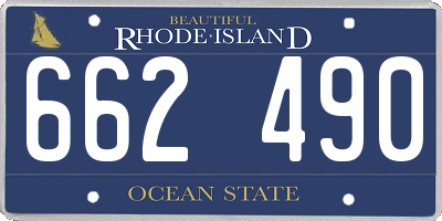 RI license plate 662490