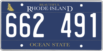 RI license plate 662491
