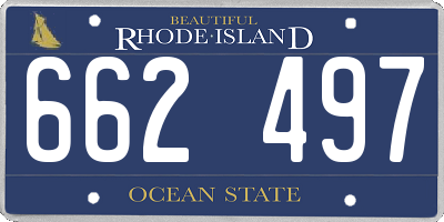 RI license plate 662497
