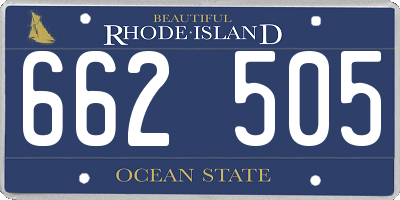 RI license plate 662505