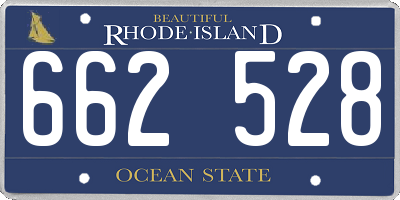 RI license plate 662528