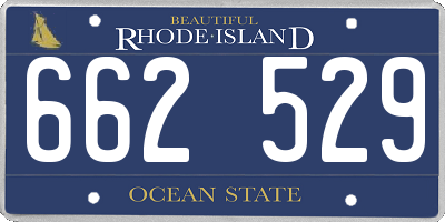 RI license plate 662529