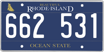RI license plate 662531