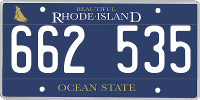 RI license plate 662535