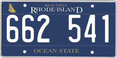 RI license plate 662541