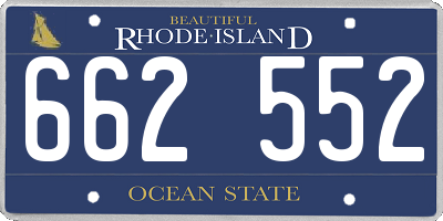 RI license plate 662552